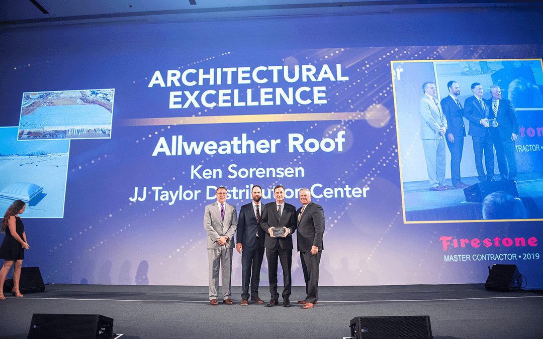 Allweather Roof received Architectural Excellence from Firestone.