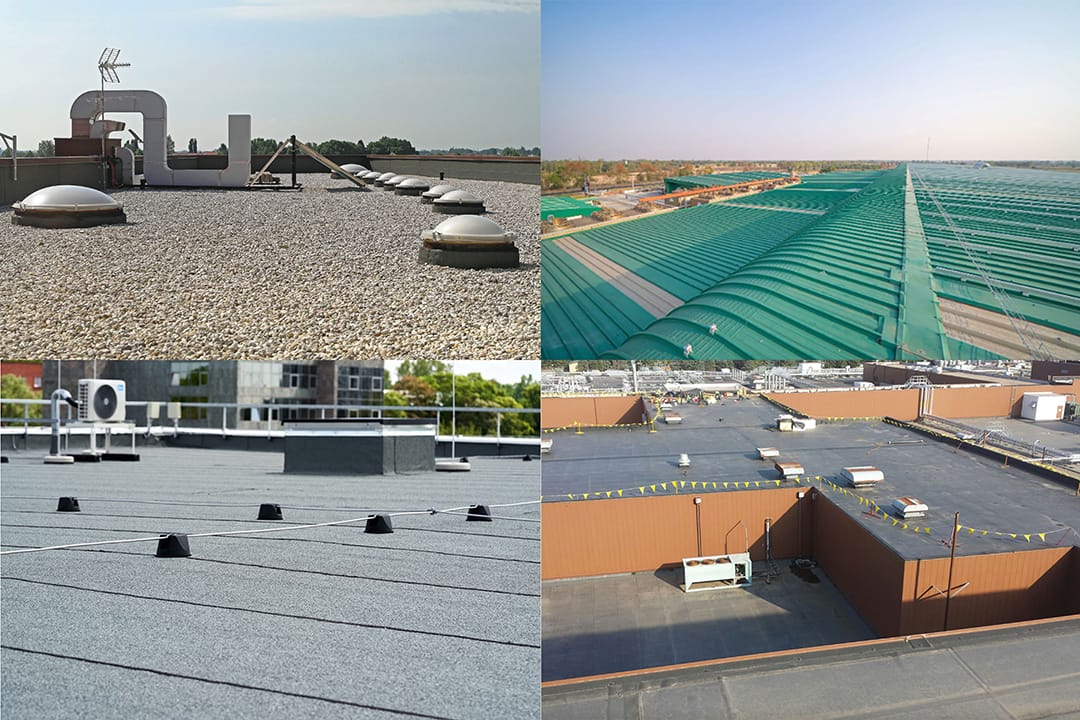 different types of commercial roofs