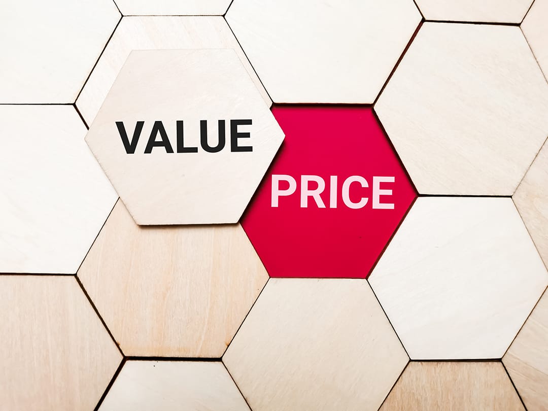 value-and-price-written-on-wooden-hexagon