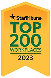 Star Tribune logo. Star Tribune Annual Top Workplace Award